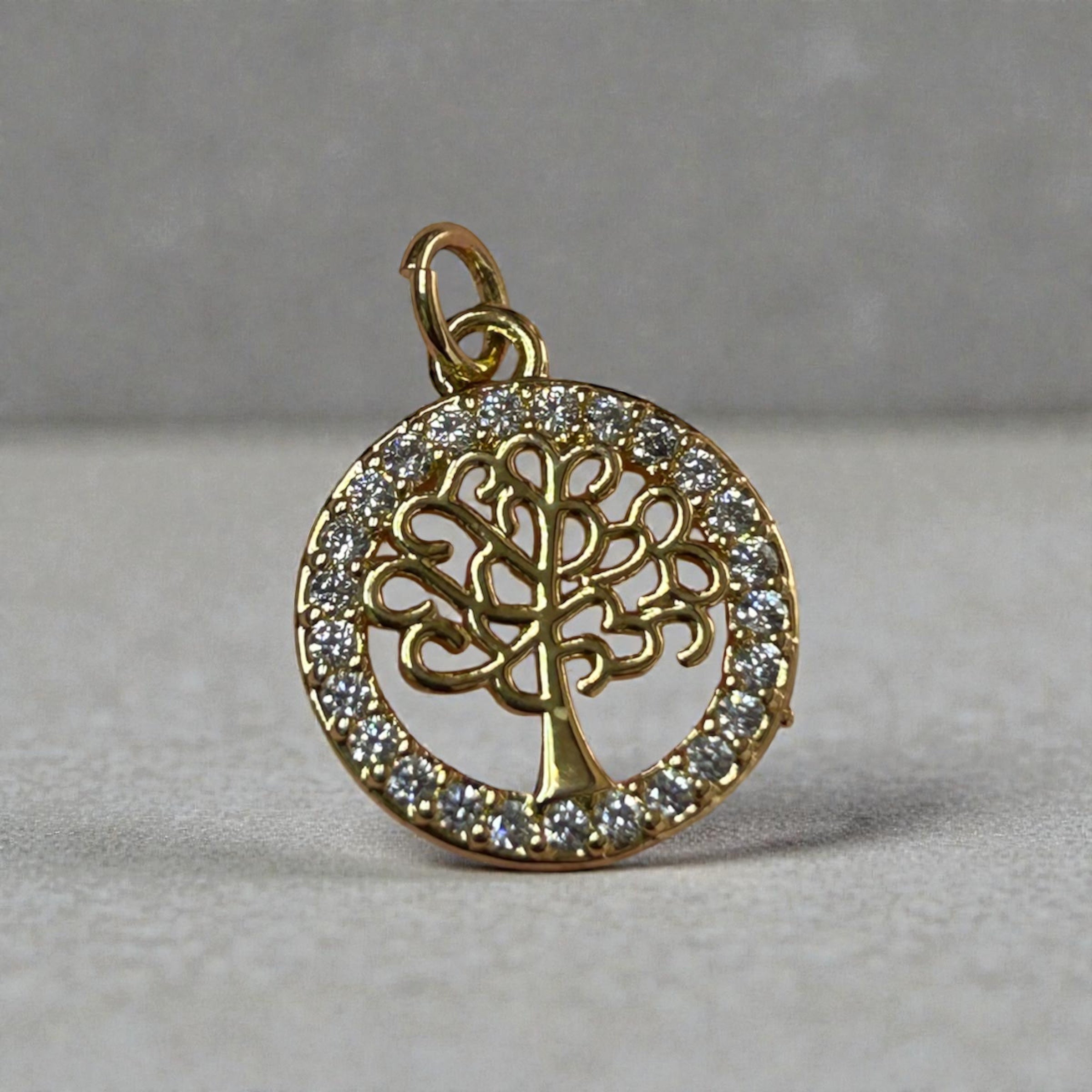 Dije árbol de la vida baño de oro