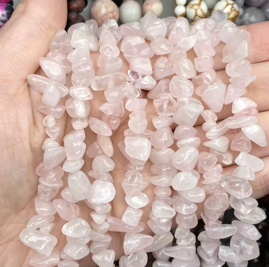 Piedra chip cuarzo rosa