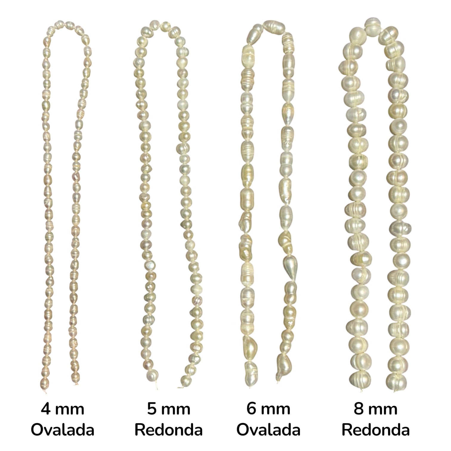 Perlas de río blancas