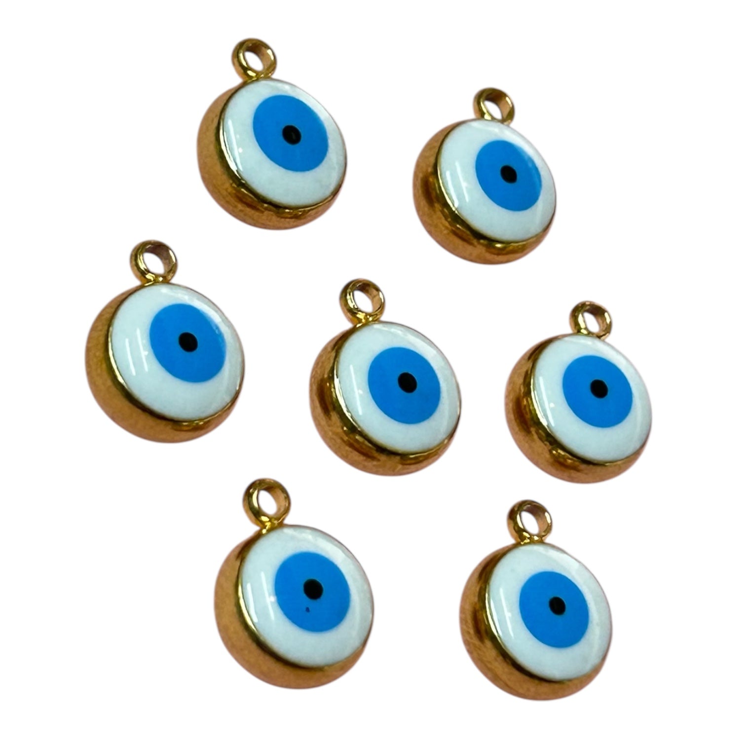 Dijes de ojo turco en acero